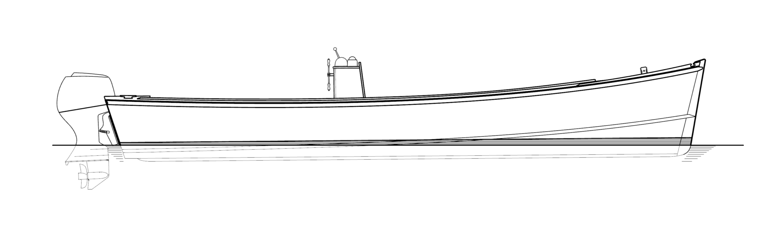 Point Comfort 23 outboard profile